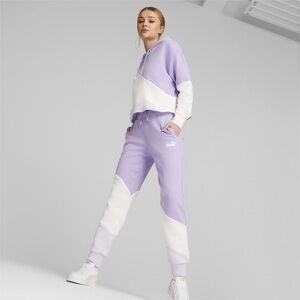 PUMA Power Cat Purple Sweatpants Joggers Girls Kids XL